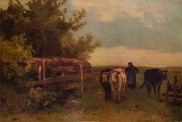 Cuidando Vacas, Herisson, c1869, 1938