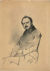 Retrato de un hombre escribiendo