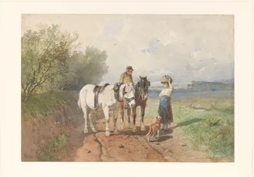 Hablar en una carretera rural