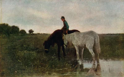 Abrevando caballos, 1871, 1913