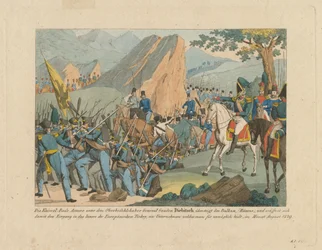 El ejército del Conde Iván Ivánovich Diebitsch cruzando los Balcanes
