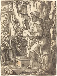 Santos Felipe y Bartolomé junto a un manantial