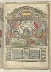 Escena alegórica en el escenario de la esquina de Grote Markt, 1578