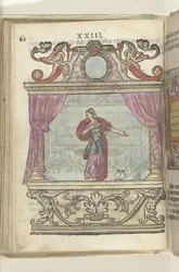 Escenario con la personificación de Eendracht (Concordia), 1578