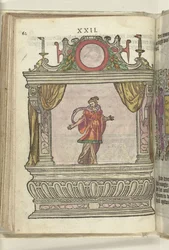 Escenario con la personificación de la dulzura (Clementia), 1578