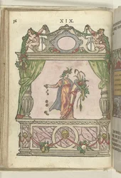 Escenario con la Personificación de la Generosidad (Liberalitas), 1578