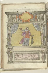 Escenario con personificación de la Razón, 1578