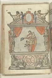 Escenario con personificación del amor (Charitas), 1578
