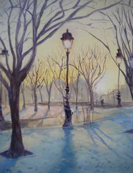 Reflejos de la farola en la Iglesia del Domo, 2010