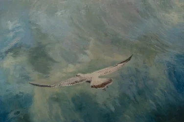 Alas de gaviota extendidas, 2012 (óleo sobre lienzo)
