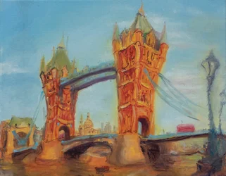 Puente de la torre, estudio, 2019 (óleo sobre lienzo)
