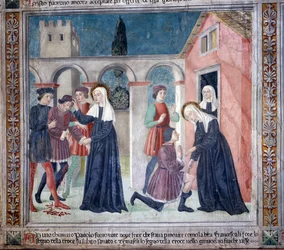 Vida de Santa Francesca Romana: La santa cura a un hombre herido