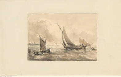 Barcos de vela en el mar