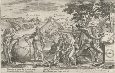 El mundo equivocado, 1579 The wrong Weerelt / Le Monde a rebous (título sobre el objeto) Alegorías de la situación política en los Países Bajos en los años 1576-1579 (título de la serie)