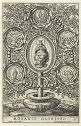 cinco misterios gloriosos Rosario Glorioso (título sobre objeto) Quince Misterios del Rosario (título de la serie)