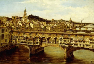Una vista del Ponte Vecchio, Florencia