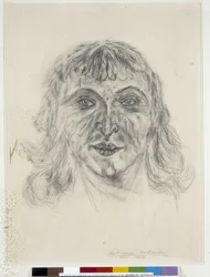Retrato de Mania Oifer - mayo de 1947 (dessin)