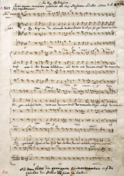 Partitura autógrafa de Oratorium, de Antonio Salieri (1750-1825)