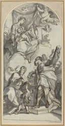 La Madonna y el Niño en la Gloria con los Santos Gregorio el Grande y Andrés