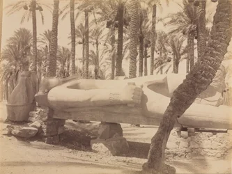 Estatua de Ramsés en Saqqara, c. 1870s - 1880s