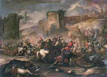 Escaramuzas de caballería entre cruzados y turcos