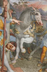 Ábside, Antonio Campi, Encuentro de Jesús con el centurión Cornelio 1582-84 (detalle)