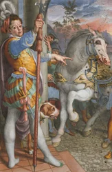Ábside, Encuentro de Jesús con el centurión Cornelio 1582-84, (detalle)