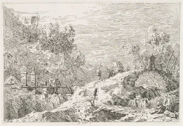 Vistas: Paisaje montañoso con cinco puentes