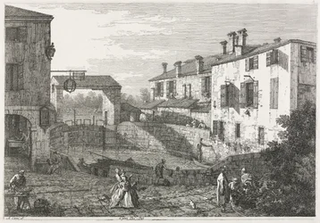 Vistas: La esclusa del canal en Dolo, 1735-1746