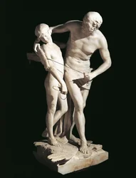 Dédalo e Ícaro, de Antonio Canova (1757-1822), altura 220 cm