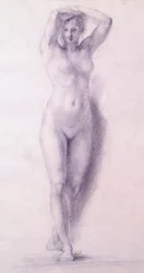 Figura femenina con los brazos levantados por Antonio Canova