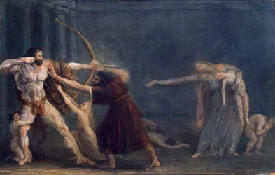 Hércules disparando flechas a sus hijos, de Antonio Canova (1757-1822)