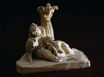 Lamentación de Cristo, boceto en terracota de Antonio Canova (1757-1822), Possagno, Véneto, Italia