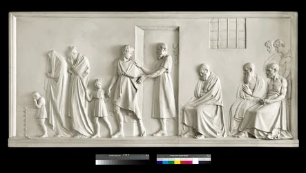 Sócrates dejando a su familia