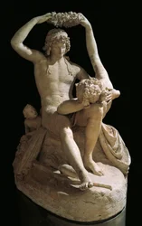 Venus coronando a Adonis, por Antonio Canova