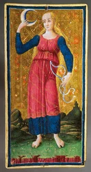 Carta del tarot que representa la Luna