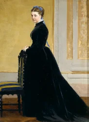 Boceto para Retrato de Dama por Antonio Ciseri (1821-1891)