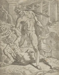 Hércules y Caco, 1540-45
