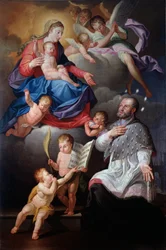 San Juan de Nepomuceno con la Virgen y el Niño