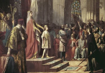María de Molina presenta a su hijo a las Cortes de Valladolid. 1863 (óleo sobre lienzo)