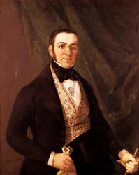 Retrato de Manuel Bretón de los Harreros (1796-1873), poeta y dramaturgo español. Pintura de Antonio Gómez y Cros (finales del siglo XVIII-1863)