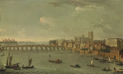 Cuatro vistas de Londres: El Támesis mirando hacia Westminster