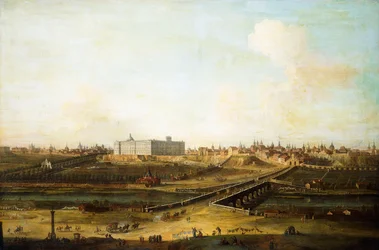 Madrid y el Palacio Real desde la Ribera Oeste del Manzanares, 1752-53