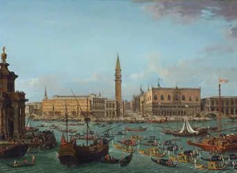 Procesión de Góndolas en el Bacino di San Marco, Venecia