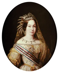 Retrato de Isabel II Reina de España (Isabel de Borbón)