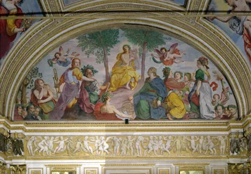 El Salón de los Espejos, Apolo y las Musas