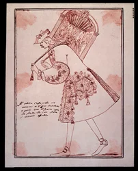 Retrato de Gaetano Majorana llamado Caffarelli, castrato italiano, llevándose el teatro San Giovanni Grisostomo