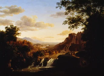 Paisaje con cascada