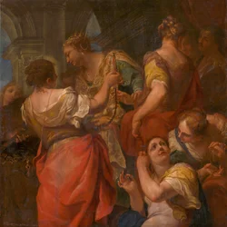 Aquiles y las hijas de Licomedes, c. 1680