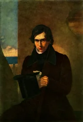 Retrato del poeta Nestor Vasilyevich Kukolnik, 1836, 1965